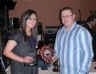 Camogie Club Chairperson Tony O'Kane presents Marie Hasson with most improved player of the year 